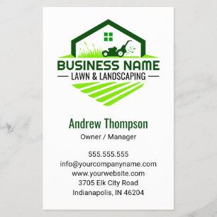 Gartenarbeit Landschaften Grünes Gras Flyer