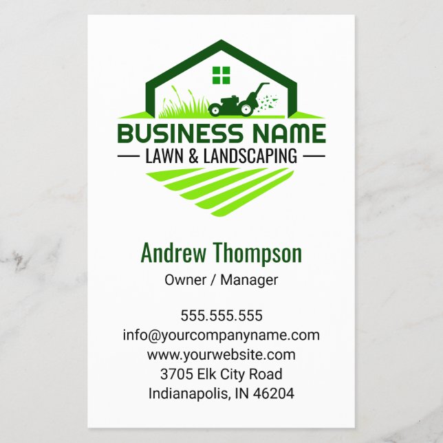 Gartenarbeit Landschaften Grünes Gras Flyer (Vorne)