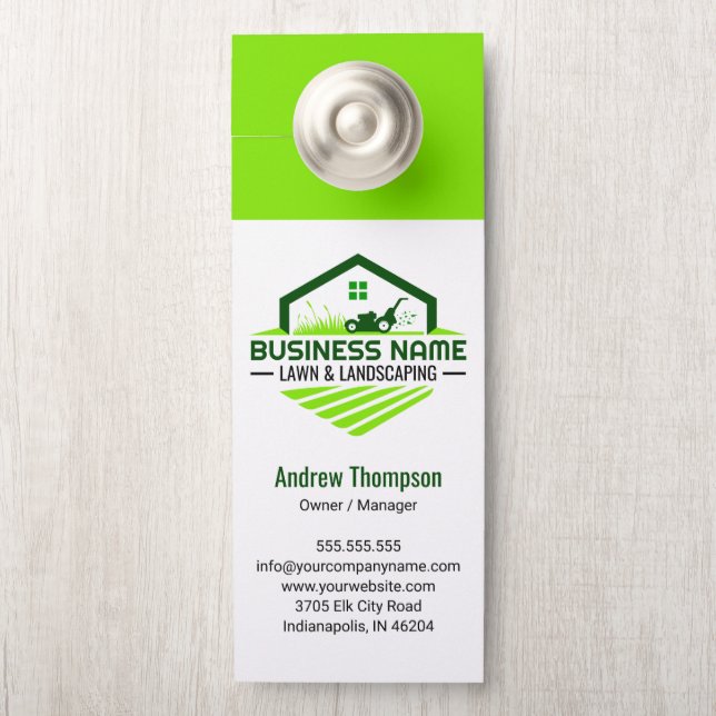 Gartenarbeit Landschaften Grünes Gras Türanhänger (Auf Knauf)