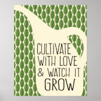Gartenarbeit Liebe Inspiration Zitate Poster