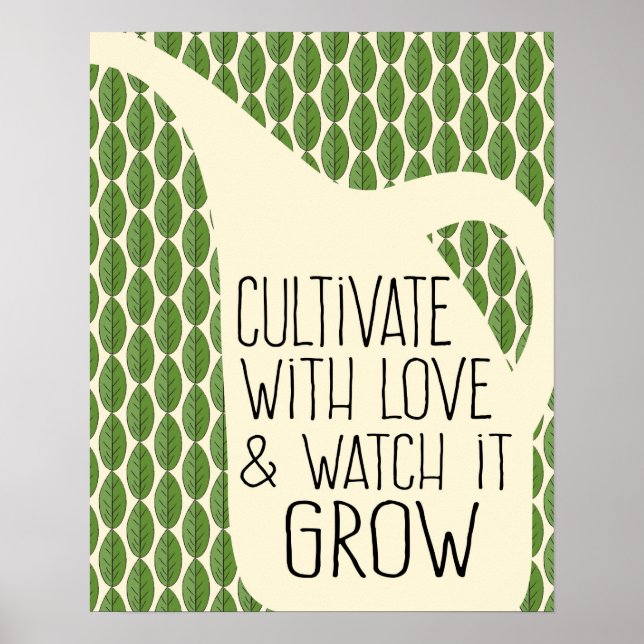Gartenarbeit Liebe Inspiration Zitate Poster (Vorne)