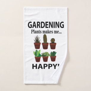 Gartenarbeit macht mich glücklich beim Gartenbau Handtuch