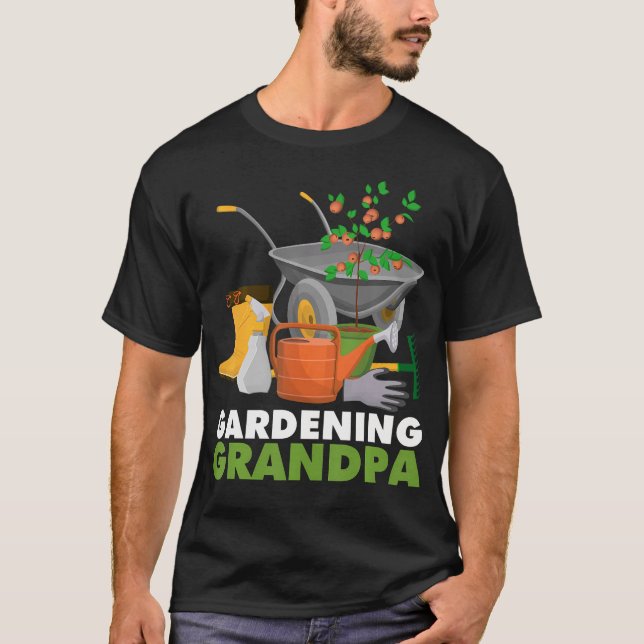 Gartenarbeit Opa Lustiger Gemüsegärtner Garten T-Shirt (Vorderseite)