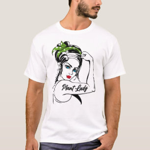 Gartenarbeit Pflanze Lady Rosie The Riveter T-Shirt