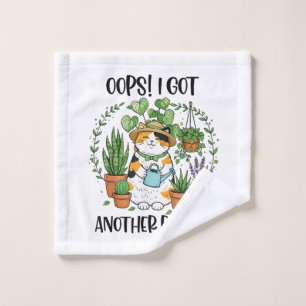 Gartenarbeit Pflanzen Katze Hoppla, ich habe noch  Waschlappen