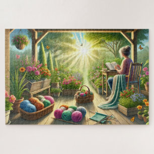 Gartenarbeit Stricken Lesen Mutters ruhiger Rückzu Puzzle