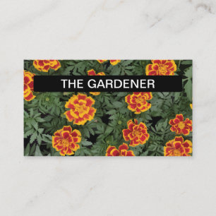 Gartenarbeit und Blumen Visitenkarte