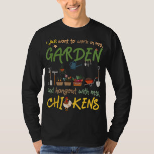 Gartenarbeit und Hühnerarbeit im Garten Hangout T-Shirt