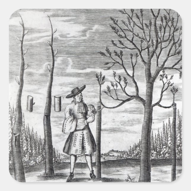 Gartenarbeit und Pflanze Maladies Quadratischer Aufkleber (Vorderseite)