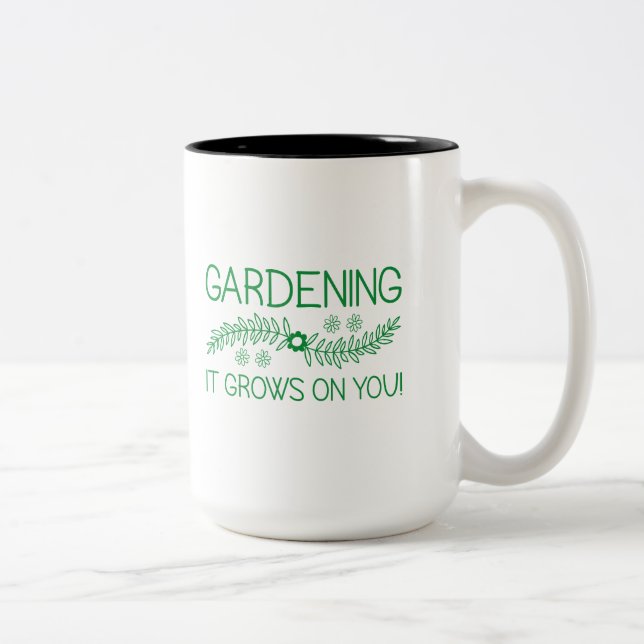 Gartenarbeit wächst auf dir zweifarbige tasse (Rechts)