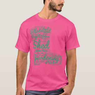 Gartenarbeit Wortwolke Schrebergarten Gärtner Gart T-Shirt