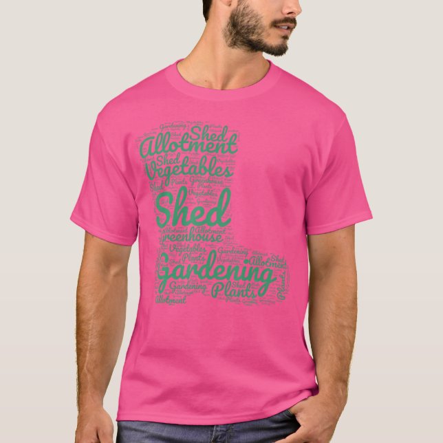 Gartenarbeit Wortwolke Schrebergarten Gärtner Gart T-Shirt (Vorderseite)