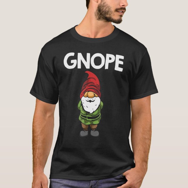 Gartenausrüstung Gnope Gartenzwerg Grafik Garten T-Shirt (Vorderseite)