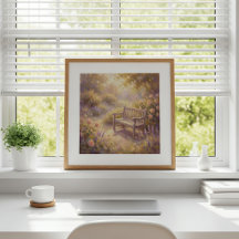 Gartenbank Wandkunst Poster