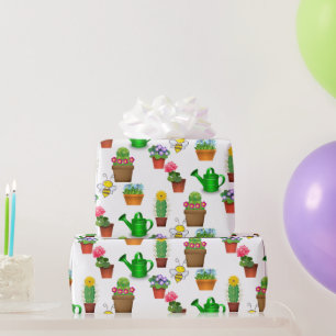 Gartenbau Kaktus Sukkulenten und Topfpflanzen Geschenkpapier
