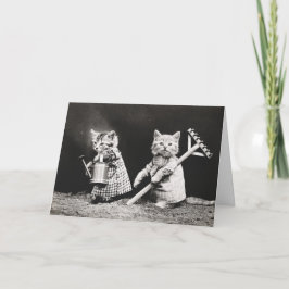 Gartenbau Kätzchen | Kitty with Rake Karte