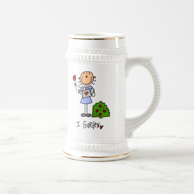 Gartenbau-Strichmännchen Bierglas (Rechts)