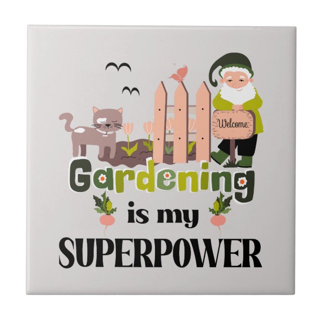 Gartenbau Supermacht, Niedlicher Gärtner Fliese (Vorderseite)