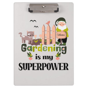 Gartenbau Supermacht, Niedlicher Gärtner Klemmbrett