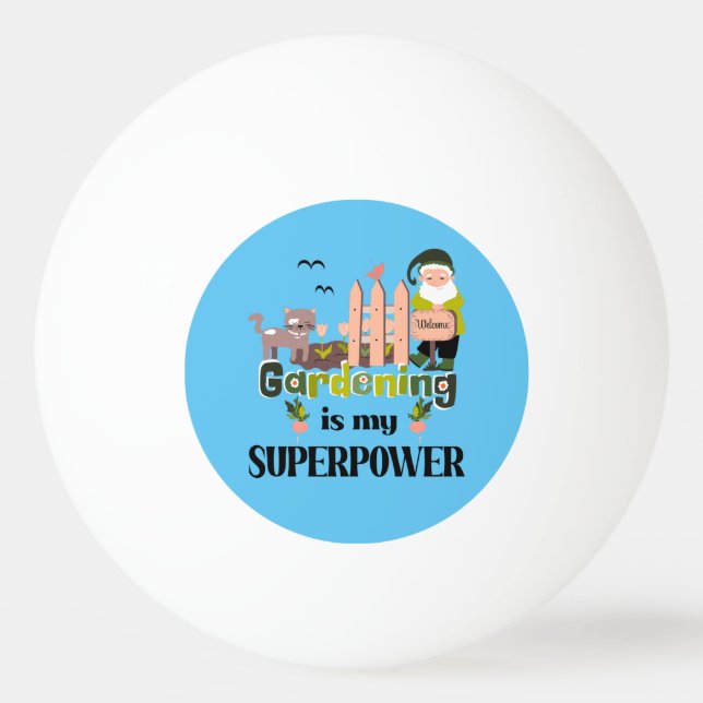 Gartenbau Supermacht, Niedlicher Gärtner Tischtennisball (Vorderseite)