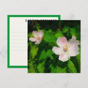 Gartenbau Visitenkarten Wilde Rosen Einladung