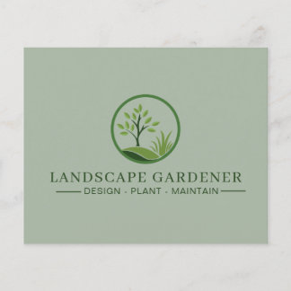 Gartenbauer Flyer | Professionelle Gärtnerei