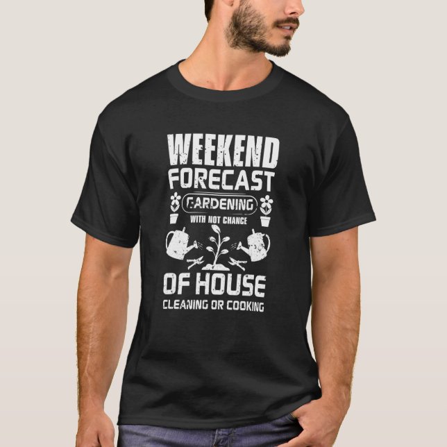 Gartenbauer - Wochenprognose Pflanze T-Shirt (Vorderseite)