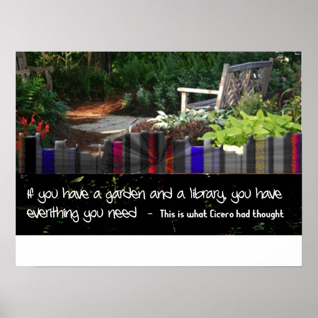 Gartenbibliothek Poster (Vorne)
