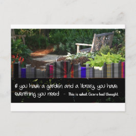 Gartenbibliothek Postkarte