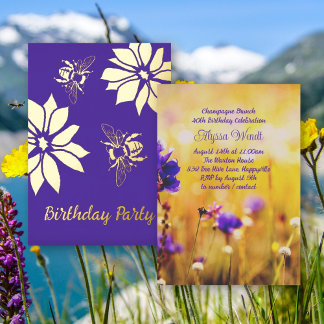 Gartenbienen Geburtstagsparty Einladung