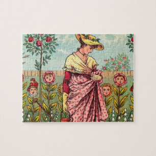 Gartenblume Frau Kunst Antiquität Puzzle