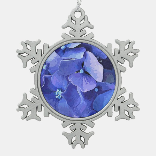 GARTENBLUME SCHNEEFLOCKEN Zinn-Ornament (Vorderseite)