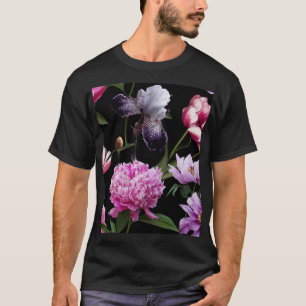 Gartenblumen: Blütenfalter-Muster T-Shirt