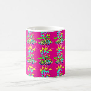 Gartenblumen Hot Pink  Kaffeetasse