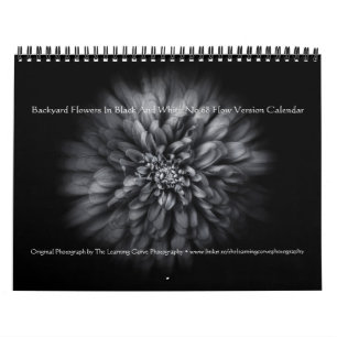 Gartenblumen in Schwarzweiß Nr. 68 Flow Kalender