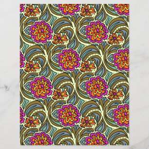 Gartenblumen Kunst Muster Scrapbook Papier