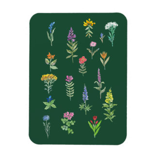 Gartenblumen Postkarte  Magnet