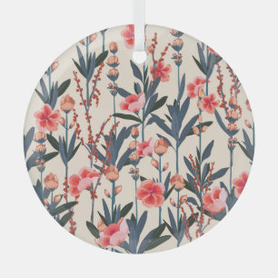 Gartenblumen: Tropische Botanische Vintage Ornament Aus Glas