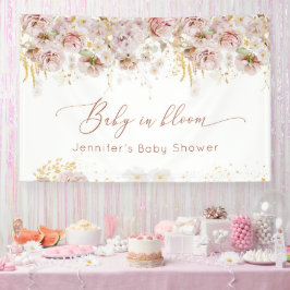 Gartenblumenbaby in blühender Babydusche Banner