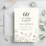 Gartenblumenkalligraphie 60. Geburtstag Einladung<br><div class="desc">Feiern Sie stilvoll mit einer Blumenkalligraphie aus dem 60. Jahrhundert, perfekt für einen Meilenstein-Event. Mit lebendigen Blumenmotiven und eleganter Kalligraphie Set diese Einladung einen skurrilen und dennoch raffinierten Ton für Ihre Feier. Das üppige Gartenthema verbindet natürliche Schönheit mit anmutiger Typografie und schafft einen zeitlosen und einladenden Look. Ideal für Ansammlungen...</div>