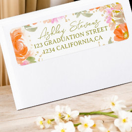 Gartenboho orange Wildblumen Abschluss