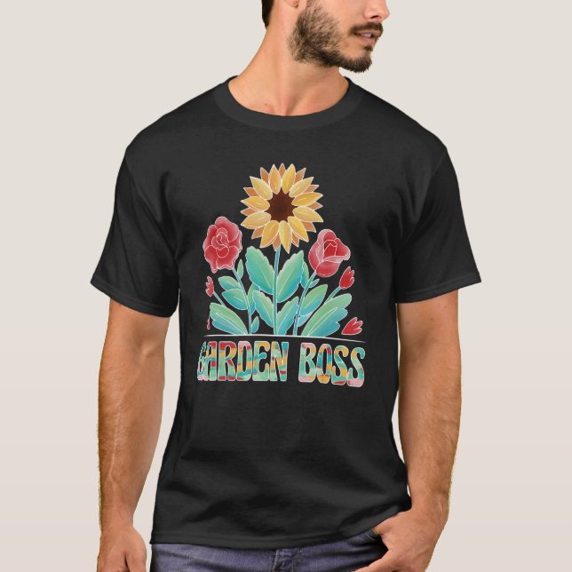 Gartenboss Gärtner Gartenarbeit T-Shirt (Vorderseite)
