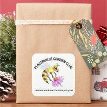 Gartenclub-Aufkleber mit Bienen-Design
