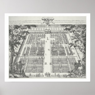 Gartendesign aus "The Gardens of Wilton", c.1645 Poster