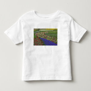 Gartendesign von Grape Hyacinth und Tulpen, Kleinkind T-shirt