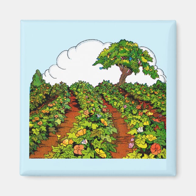 Gartendruck der 20er Jahre Magnet (Vorne)