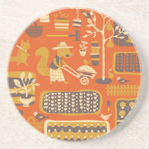 Garteneichhörnchen: Weichteilige Tierwelt Getränkeuntersetzer