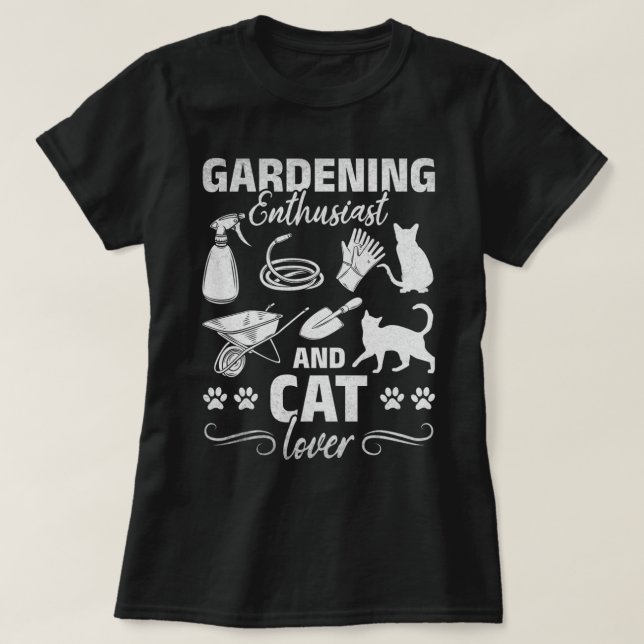 Gartenenthusiasten und Katzenrüber_358 T-Shirt (Design vorne)