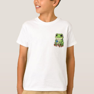 Gartenerfrosch mit Topfpflanzen Kinder T-Shirt