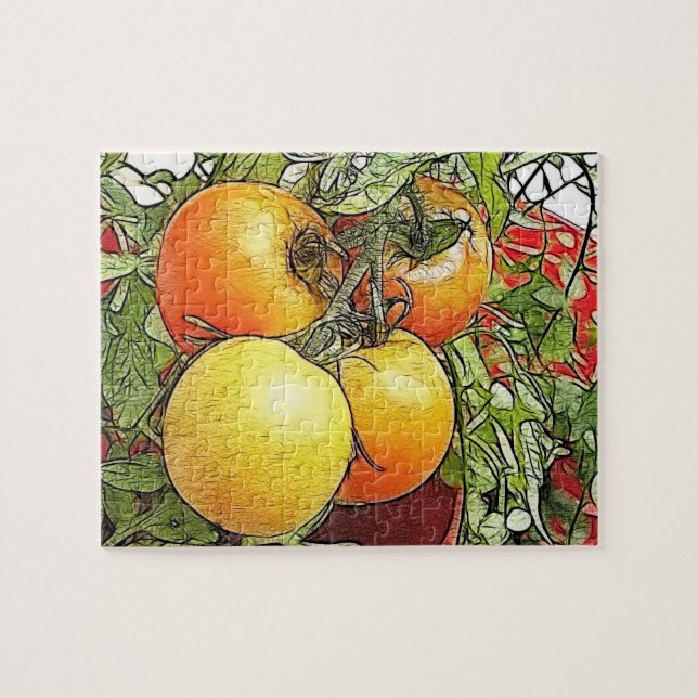 Gartenfrische Heirloom-Tomaten Puzzle (Horizontal)